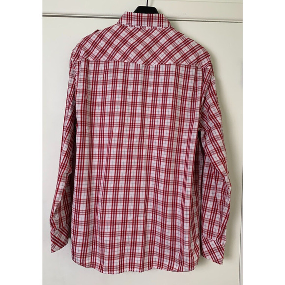 Urban Behavior Mens XXL Plaid Pearl Snap Slim Fit Long Sleeve Shirt Western - Picture 9 of 13